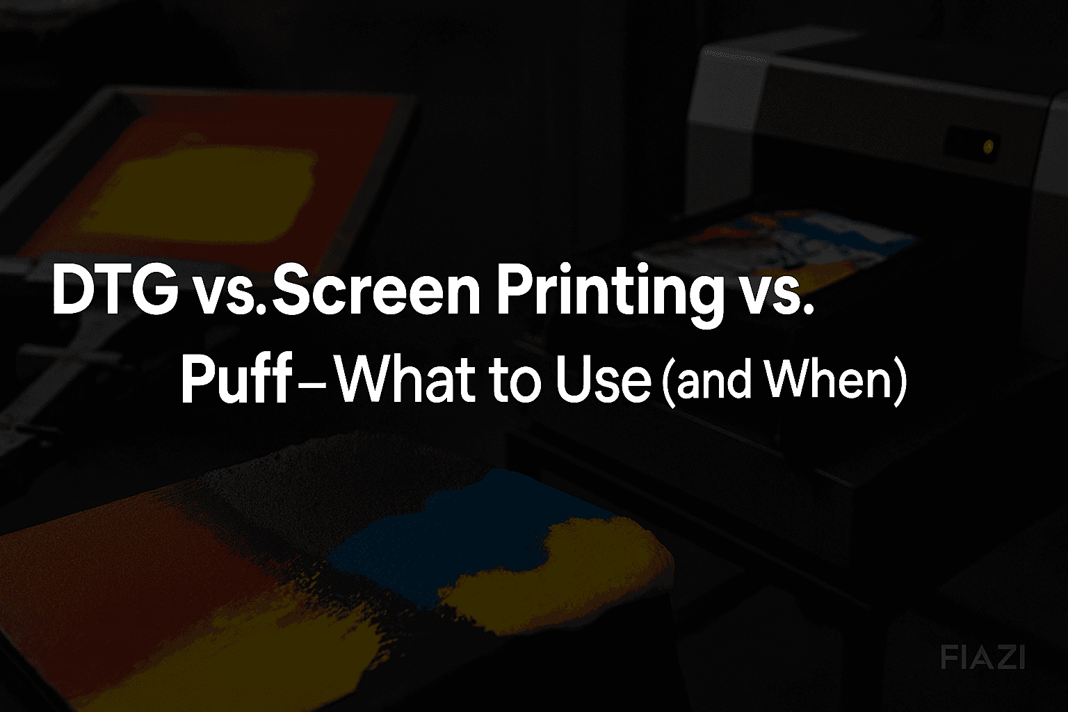 DTG vs. Screen Printing vs. Puff – What to Use (and When)