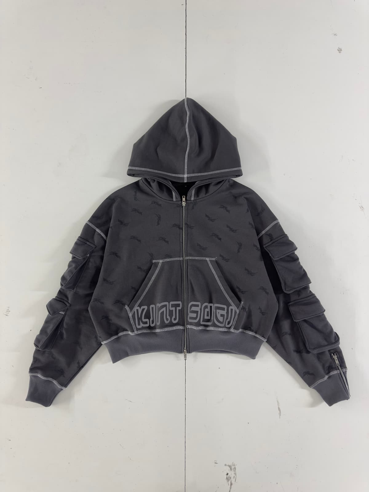 Technical Stacked-Sleeve Hoodie