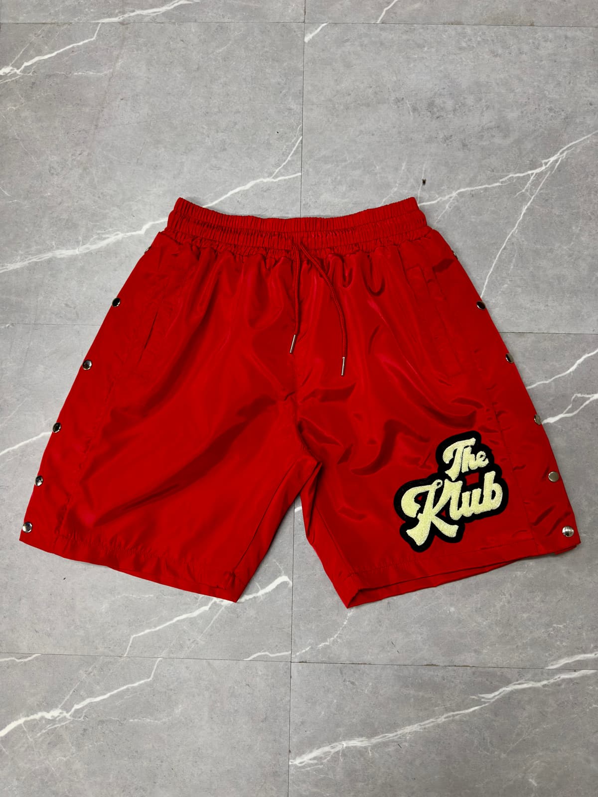 The Klub Nylon Snap Shorts (Red)