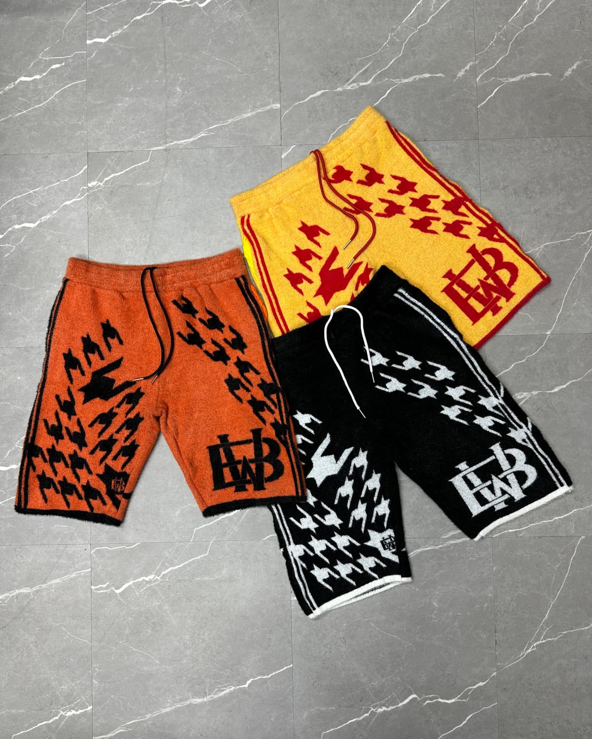 Houndstooth Mohair Shorts (Multi-Colour)