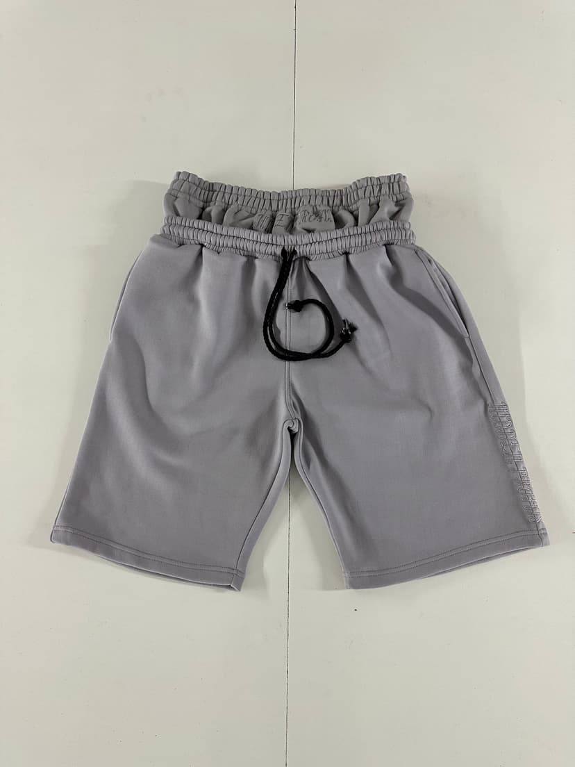 Double-Waist Minimalist Shorts (Grey)