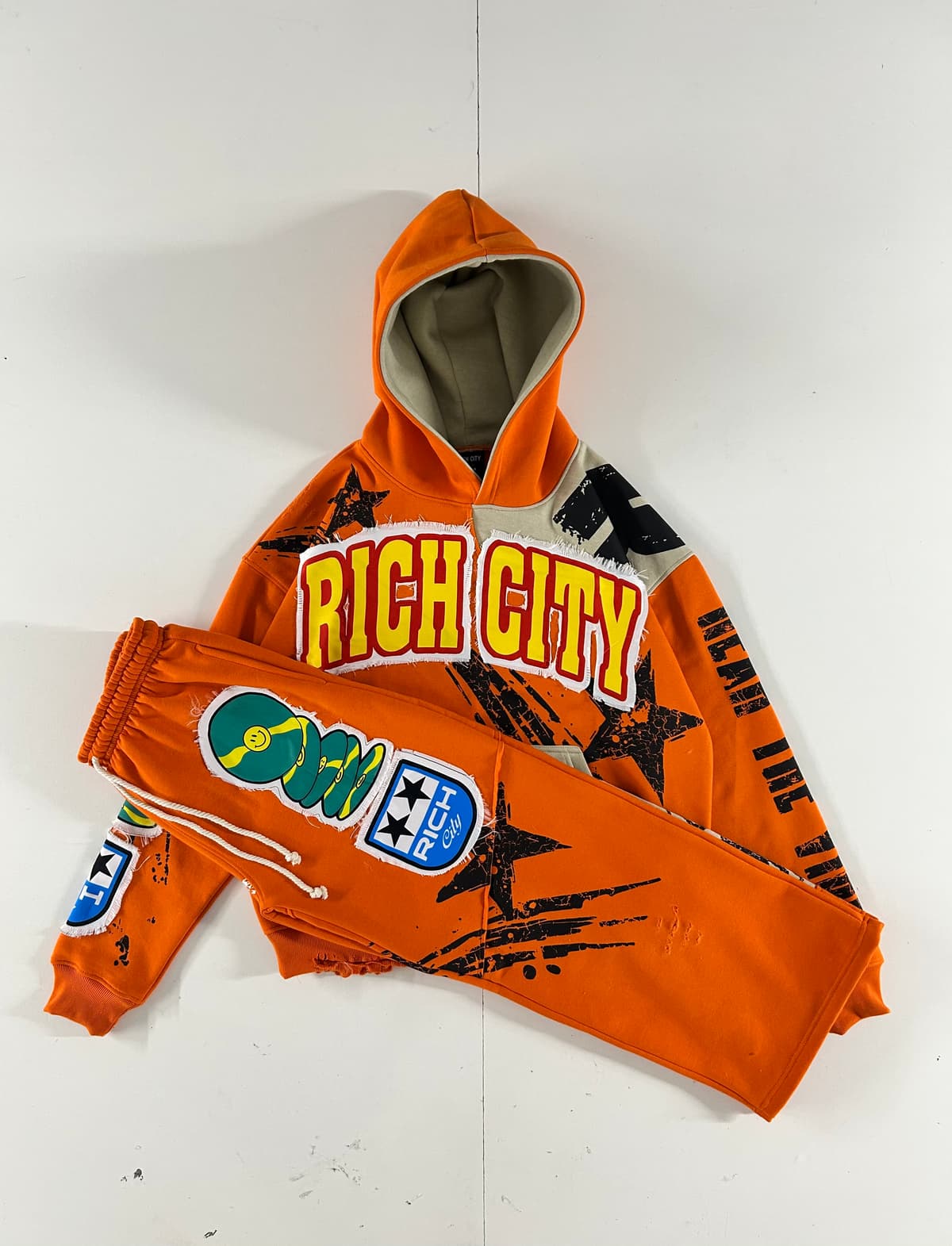 Orange Graffiti Patch Set