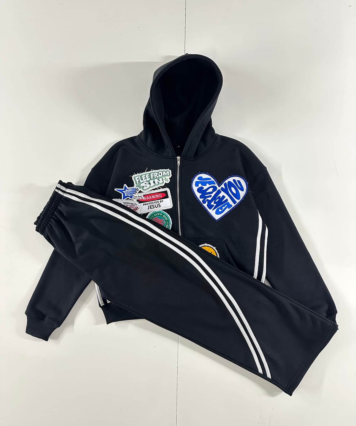 Faith Patch Stripe Set (Black)