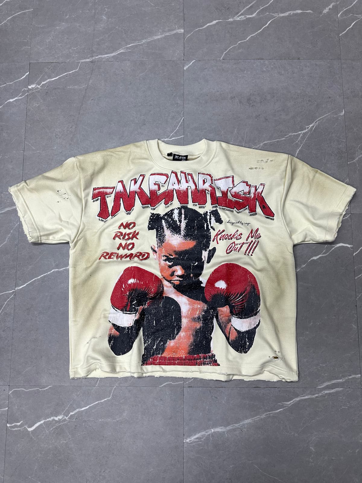 Vintage 'Take A Risk' Boxing Tee