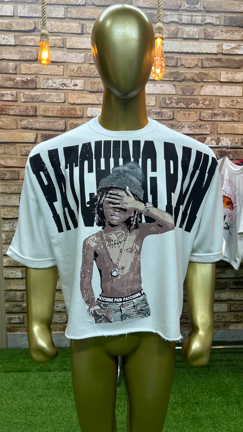 Patching Pain Two-Panel Oversize Tee