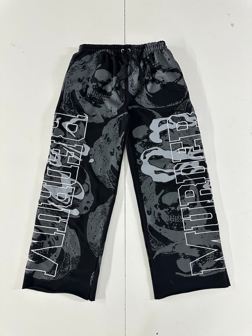 Redrum Skull Print Pants